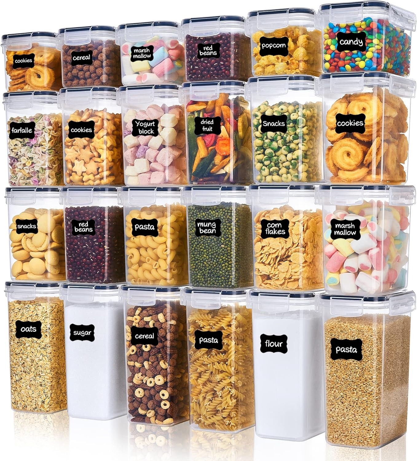 vtopmart set of 24 airtight food storage containers & kitchen storage containers vtopmart set of 24 airtight food storage containers & kitchen storage containers