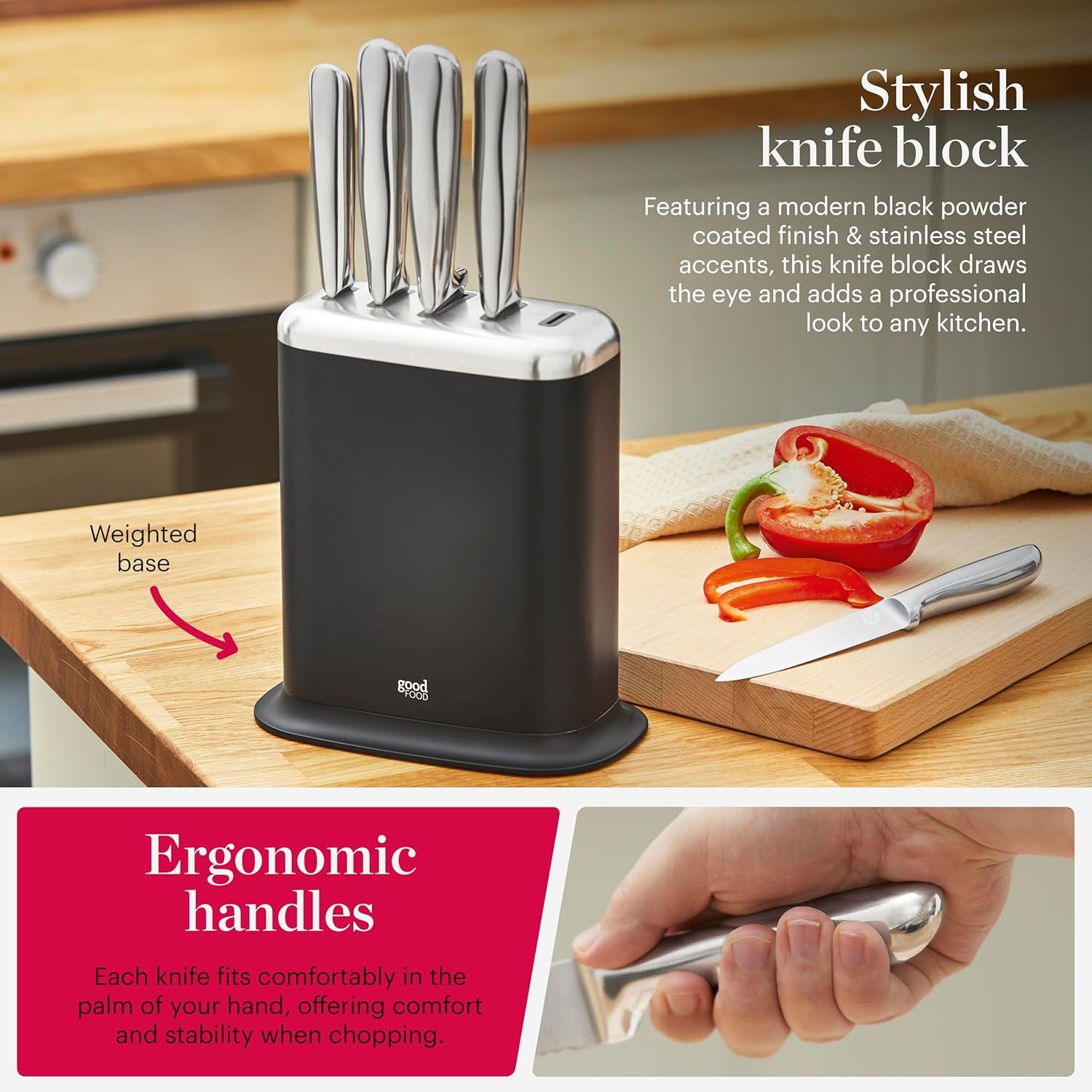 good food in partnership with tower 5pc knife set good food in partnership with tower 5pc knife set
