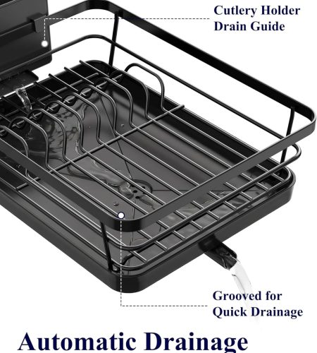 About kitsure dish drainer rack space saving dish drainer, dish racks for kitchen counter